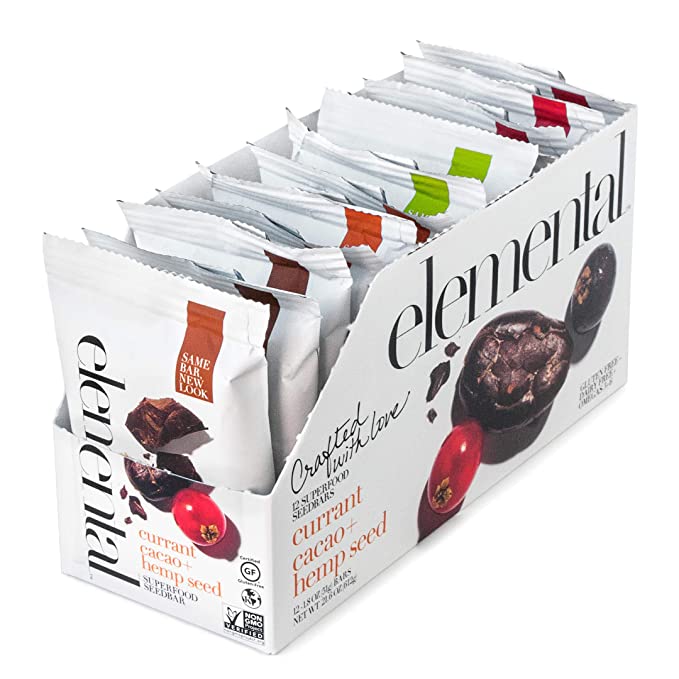  Variety Pack! 12 Seedbars by Elemental Superfood | Refrigerated Bar | Organic Ingredients, Plant Based, Gluten-Free, Non-GMO Verified, Kosher, Dairy-Free  - 856839005163