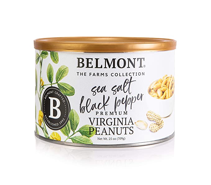 Belmont Peanuts Sea Salt and Black Pepper Virginia Peanuts, 25oz, Farms Collection  - 856949005022