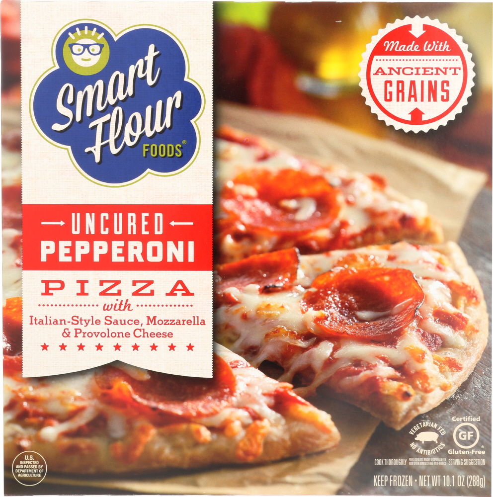 SMART FLOUR: Uncured Pepperoni Pizza, 10.1 oz - 0856952001608