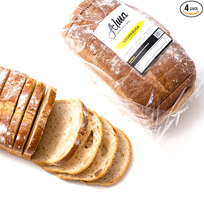 Alma Baking Sourdough Bread Sliced - Handmade, Artisinal, Small Batch - Sandwich Bread Loaf, 1.125 Pound (Pack of 4) - 857030006034