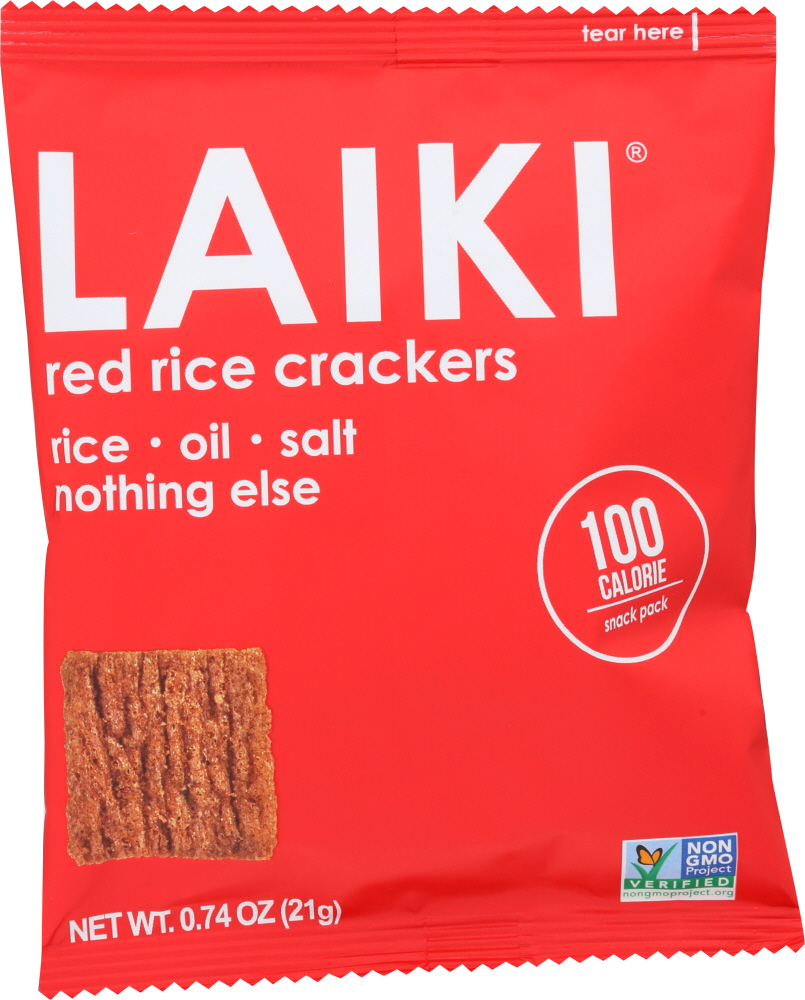 LAIKI: Crackers Red Rice Single Serve, 0.74 oz - 0857040004136