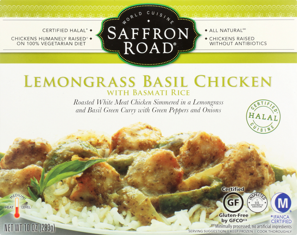 Lemongrass Basil Chicken With Basmati Rice Roasted White Meat Chicken, Green Peppers And Onions Simmered In A Lemongrass Basil Green Curry, Lemongrass Basil Chicken - 857063002072