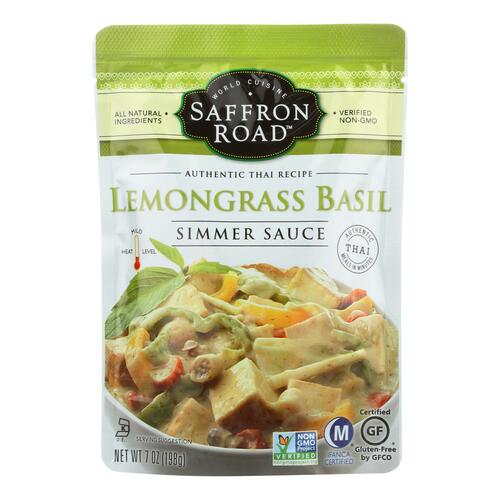 Saffron Road Simmer Sauce - Lemongrass Basil - Case Of 8 - 7 Fl Oz. - 857063002638