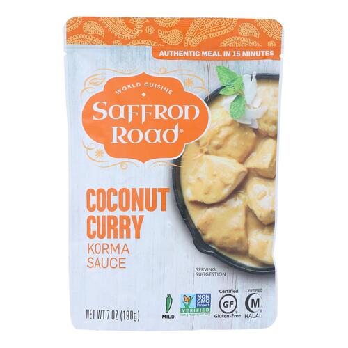 Saffron Road Korma Sauce - Coconut Curry - Case Of 8 - 7 Oz. - 857063002669