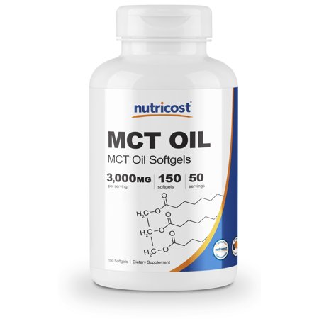 Nutricost MCT Oil Softgels 1000mg, 150 SFG (3,000mg Serv) - 857077008671