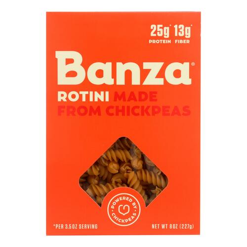 Banza - Pasta Chickpea Rotini - Case Of 6 - 8 Oz. - 857183005014