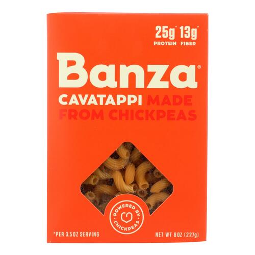 BANZA: Cavatappi Chickpea Pasta, 8 oz - 0857183005342