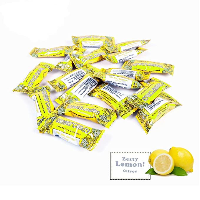  Gem Gem Ginger Candy Chewy Ginger Chews (1 Pound Bulk Pack) (Lemon)  - 857281006142