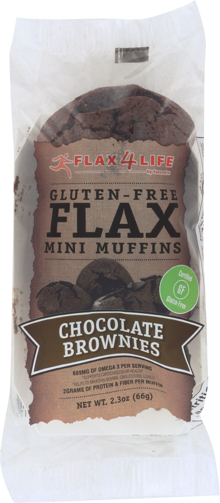 Gluten-Free Chocolate Flax Dairy-Free Brownies, Chocolate - 857287004111