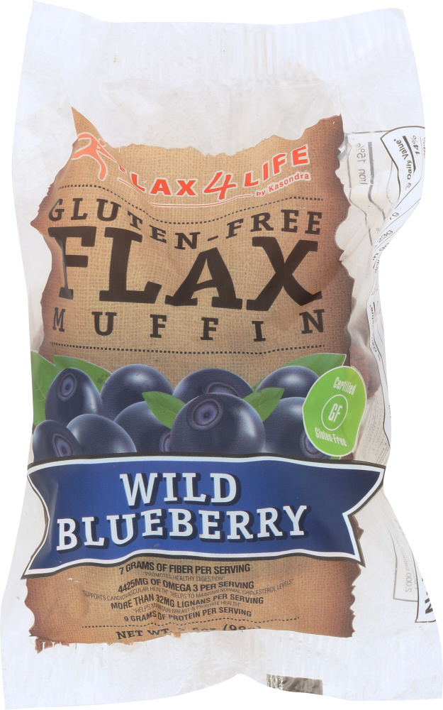 Gluten-Free Wild Blueberry Flax Dairy-Free Muffin, Wild Blueberry - 857287004128