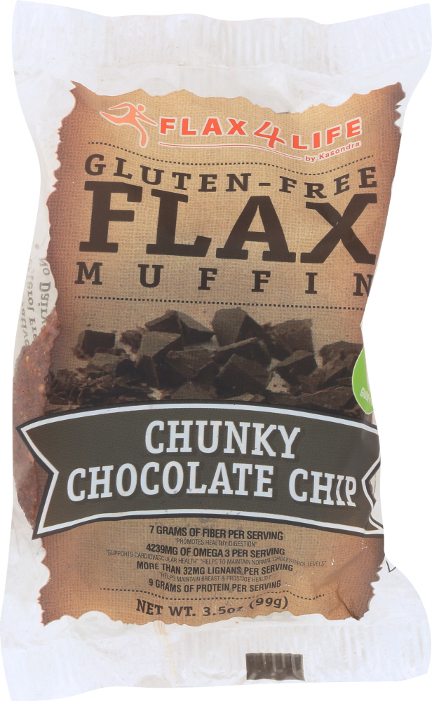 Chunky Chocolate Chip Gluten-Free Flax Dairy-Free Muffin, Chunky Chocolate Chip - 857287004142
