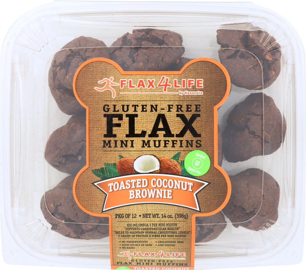 Toasted Coconut Brownie Gluten-Free Flax Mini Muffins, Toasted Coconut Brownie - 857287004203