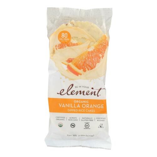 Element Organic Dipped Rice Cakes - Vanilla Orange - Case Of 6 - 3.5 Oz - so