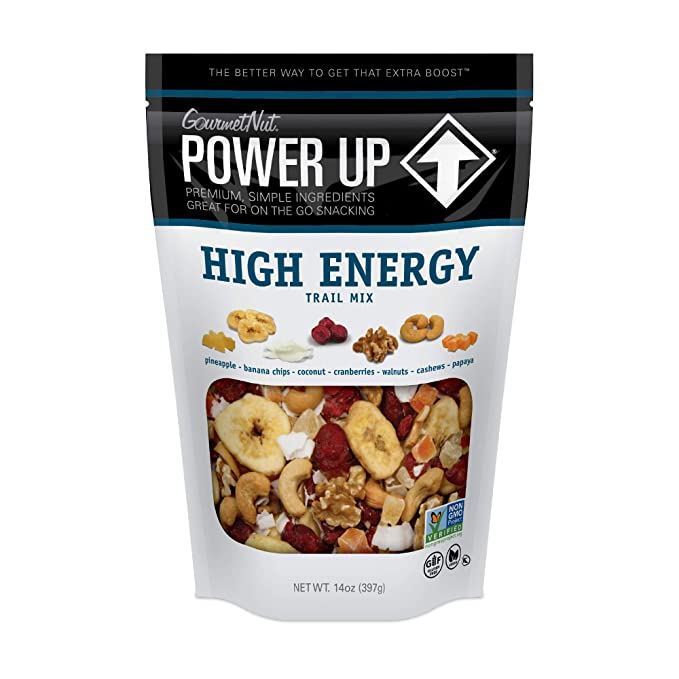  Power Up Trail Mix, High Energy Trail Mix, Keto-Friendly, Paleo-Friendly, Non-GMO, Vegan, GlutenFree, No Artificial Ingredients, Gourmet Nut, 14 oz Bag  - 857468006149