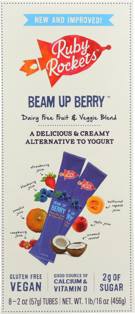 RUBYS ROCKETS: Beam Up Berry Yogurt Dairy Free, 16 fl oz - 0857481004191