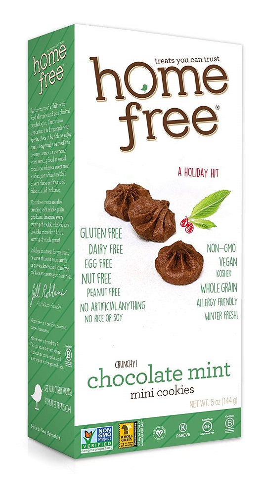 HOME FREE: Chocolate Mint Mini Cookies, 5 oz - 0857488004477