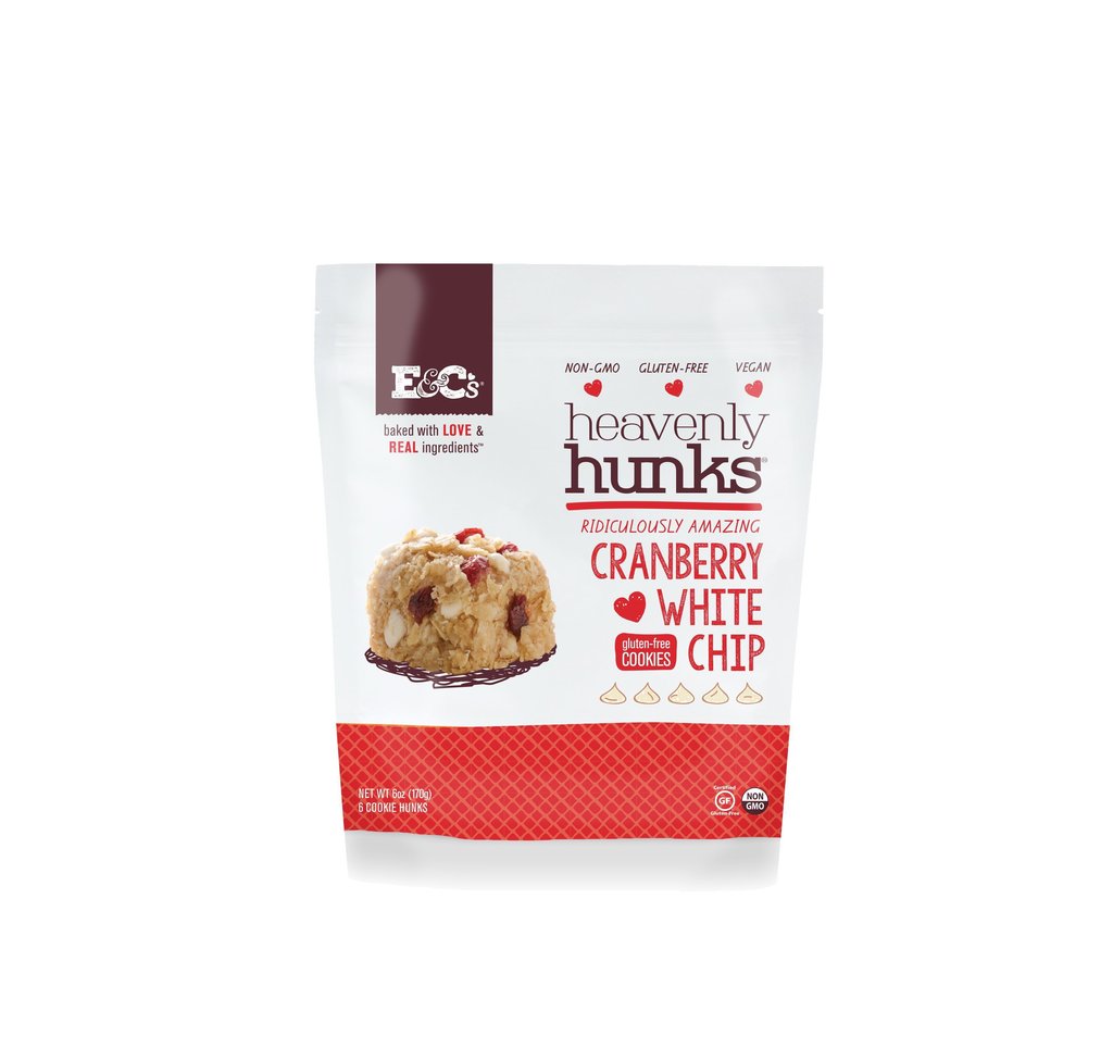 E&CS SNACKS: Cranberry White Chip Heavenly Hunk Cookie, 6 oz - 0857549004224