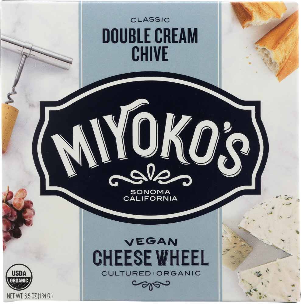 MIYOKOS CREAMERY: Double Cream Classic Chive Cheese, 6.5 oz - 0857554005001