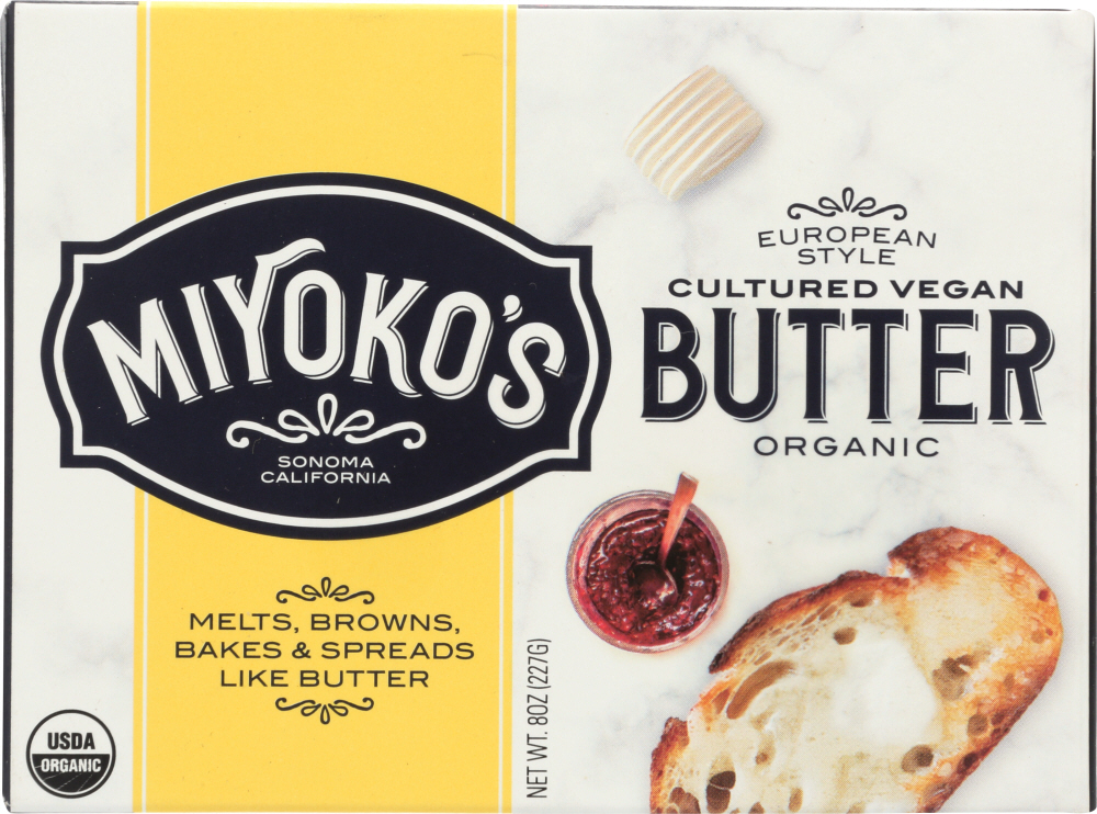 MIYOKOS CREAMERY: Butter Vegan European Organic, 8 oz - 0857554005773