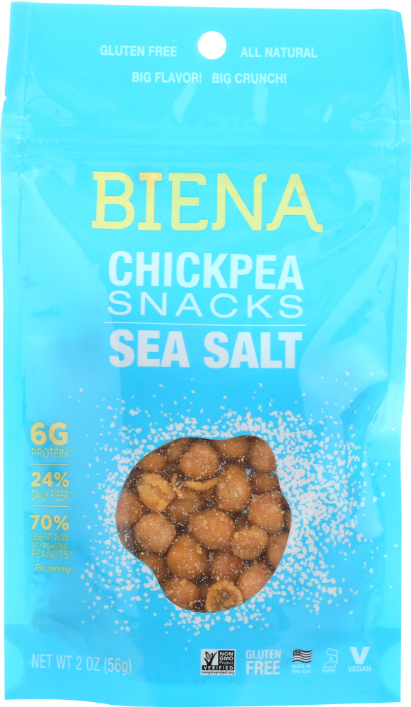 Biena, Chickpea Snacks, Sea Salt - 857597003002