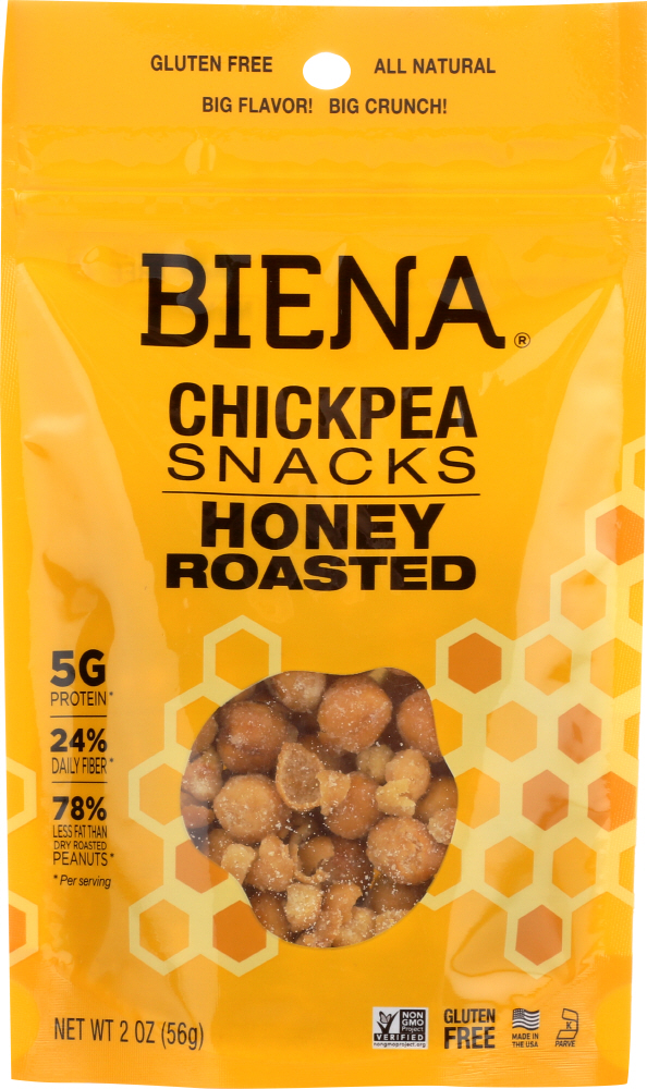 BIENA: Chickpea Snack Honey Roasted, 2 oz - 0857597003125