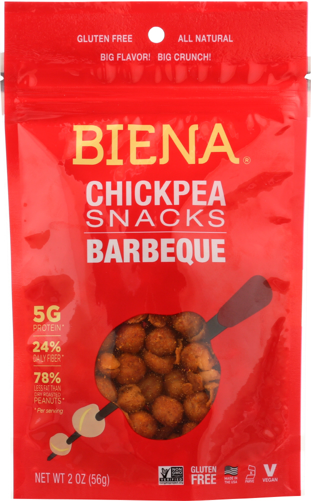 Biena, Barbeque Chickpea Snacks - 857597003132