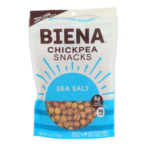 Biena Chickpea Snacks - Sea Salt - Case Of 8 - 5 Oz. - 857597003279
