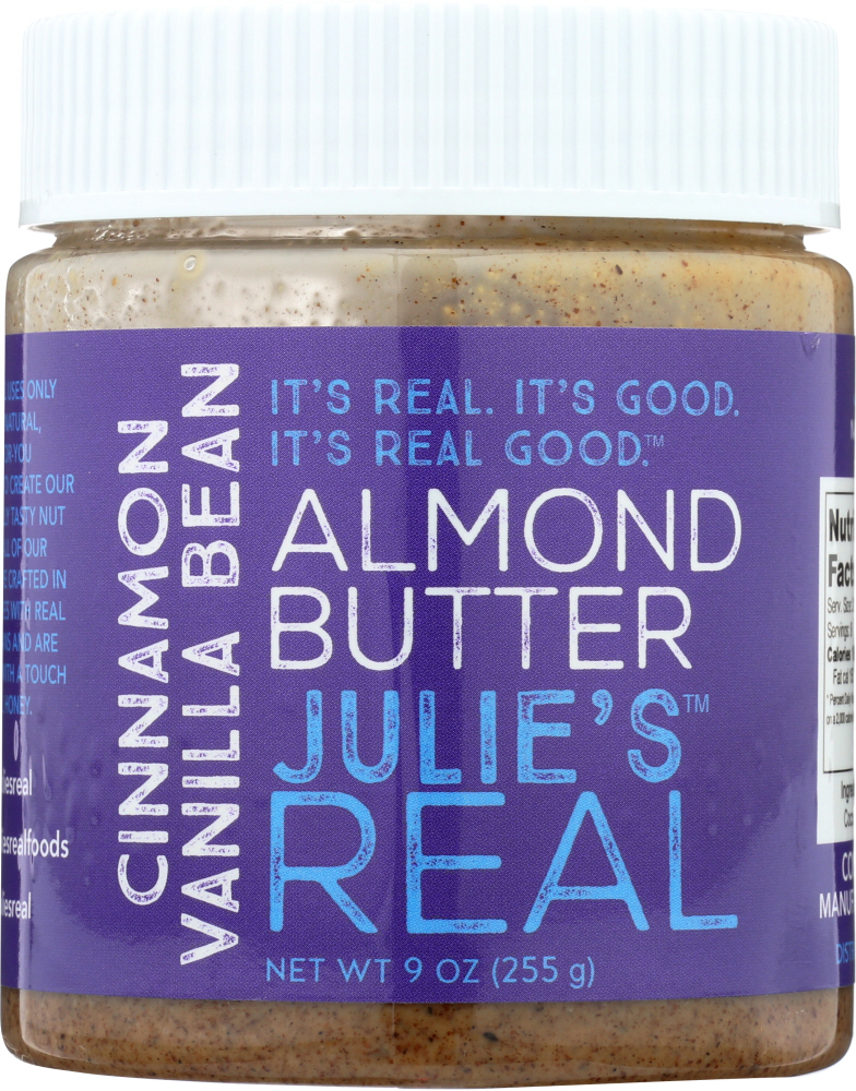 JULIES REAL: Cinnamon Vanilla Almond Butter, 9 oz - 0857628006019