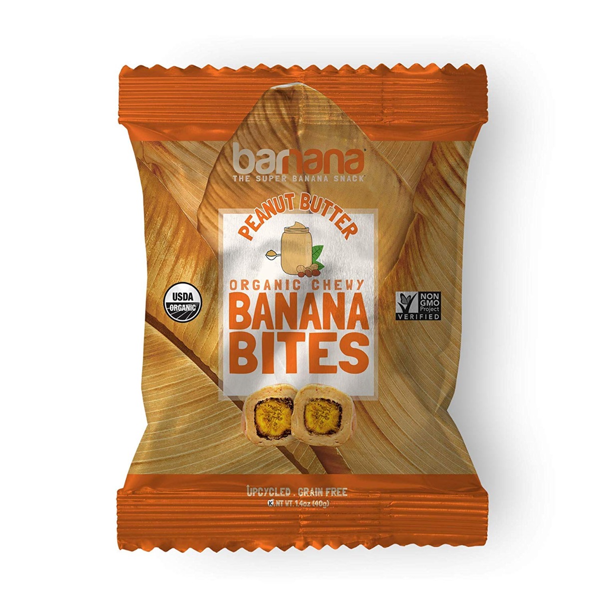 BARNANA: Organic Peanut Butter Chewy Banana Bites, 1.4 oz - 0857682003115