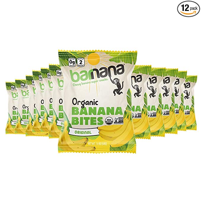  Barnana Organic Original Chewy Banana Bites, 1.4 Ounce Bag (Pack of 12)  - 857682003221