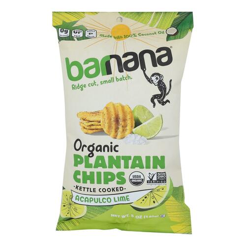 BARNANA: Acapulco Lime Plantain Chips 5 Oz - 0857682003887