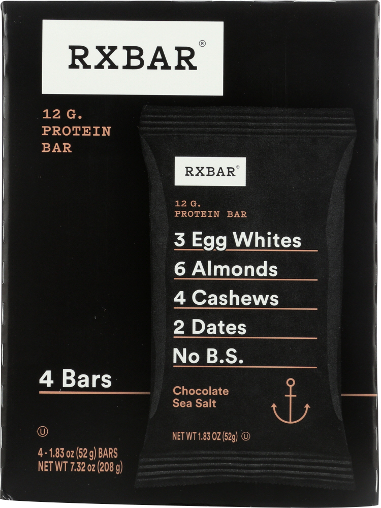 RXBAR: Chocolate Sea Salt Protein Bar, 4 pk - 0857777004485