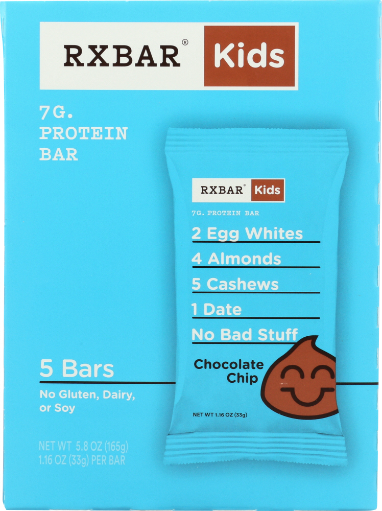 Kids Protein Bars, Chocolate Chip - 857777004522