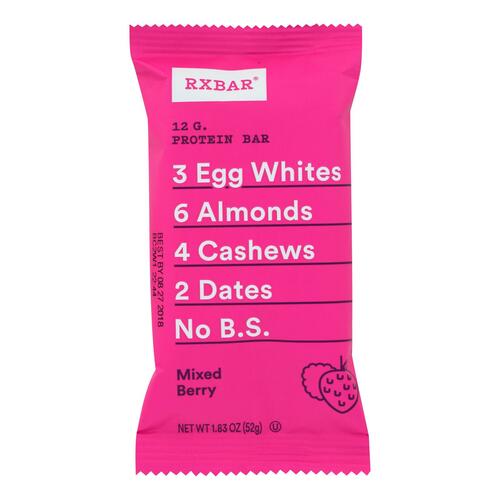 Rxbar - Protein Bar - Mixed Berry - Case Of 12 - 1.83 Oz. - 0857777004676