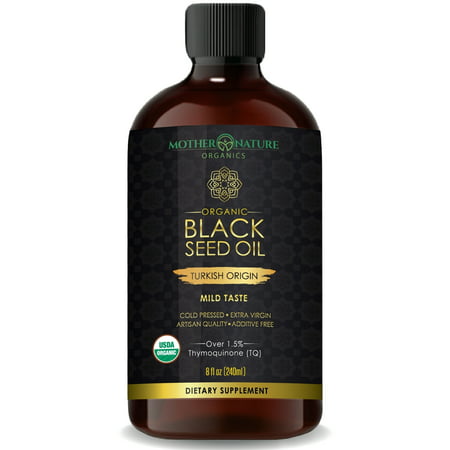 Mother Nature Organics Black Seed Oil From Turkey 8oz 100% Pure & Organic - 857856008618