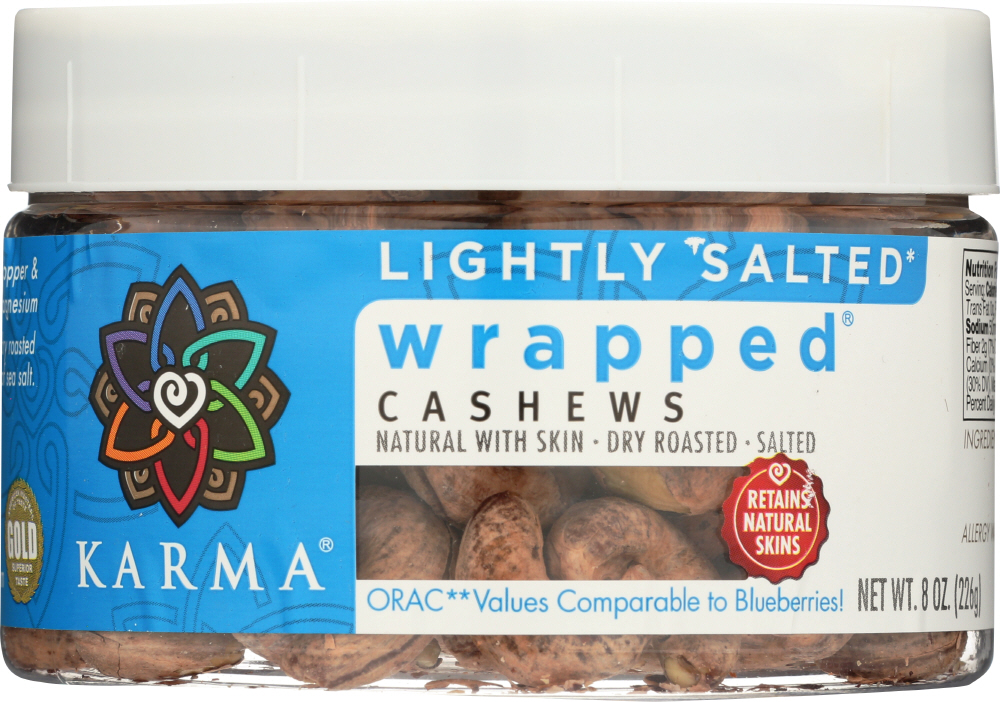 KARMA: Salted Wrapped Cashews, 8 oz - 0857916006004