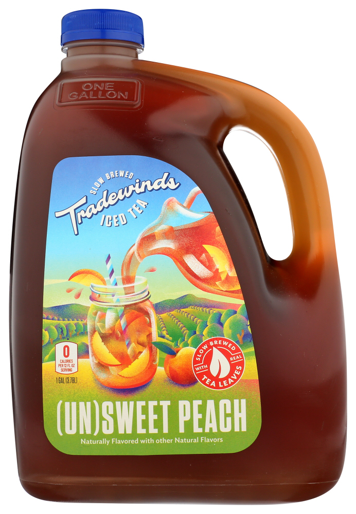 TRADEWINDS TEA HOUSE: Tea Ready To Drink Unsweetened Peach, 128 fo - 0857997008072