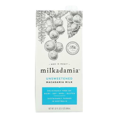 Milkadamia Milk - Unsweetened - Case Of 6 - 32 Fl Oz. - 0858045004299