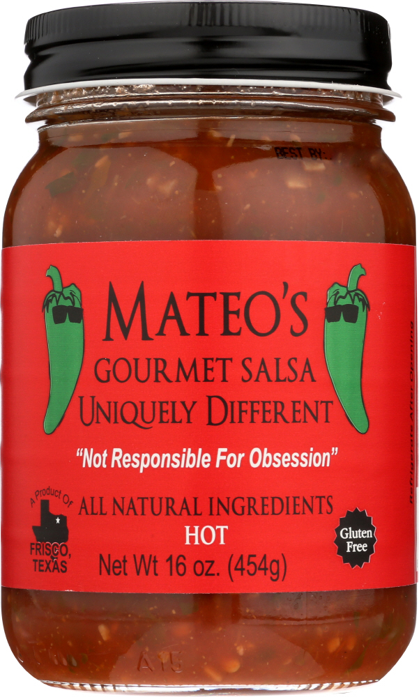 MATEO’S: Gourmet Hot Salsa, 16 Oz - 0858102004002