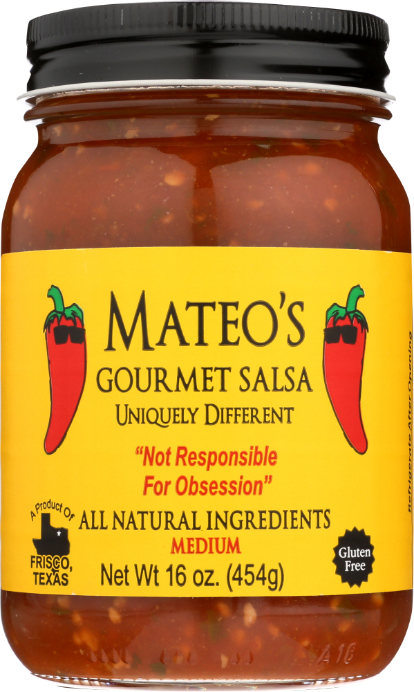 MATEO’S: Gourmet Salsa Medium, 16 Oz - 0858102004019