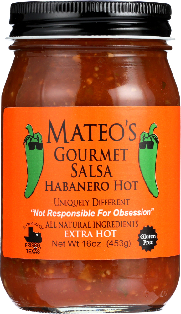 MATEO’S: Gourmet Habanero Salsa, 16 Oz - 0858102004200