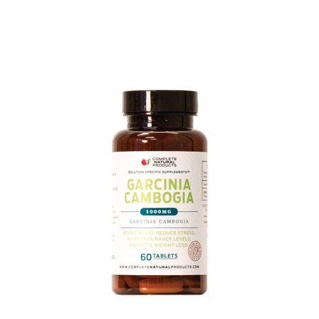 Garcinia Cambogia Tablets by Complete Natural Products - 1000mg 60 Pills, 100% Premium Healthy Natural Diet Supplement - 858126006716