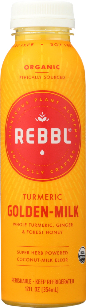 Rebbl, Organic Turmeric Golden-Milk, Super Herb Elixir - 858148003113