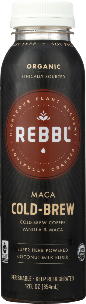 Maca Cold-Brew Organic Energizing Elixir With Cold-Brew Coffee, Vanilla & Coconut-Milk - 858148003137