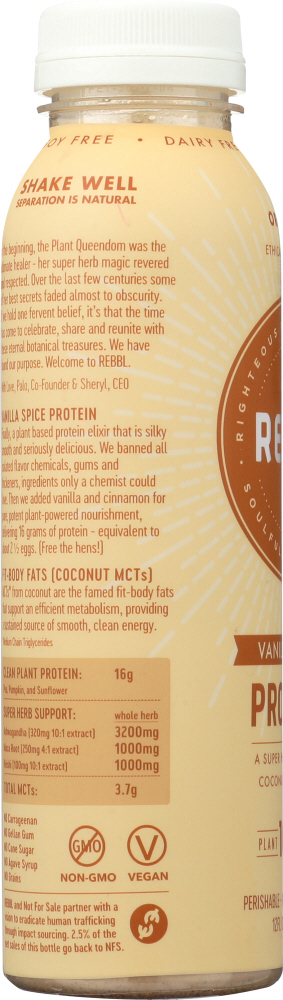 REBBL INC: Vanilla Spice Protein Drink, 12 fl oz - 0858148003151
