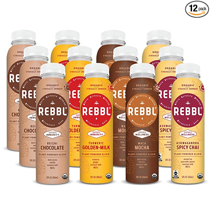 REBBL Everyday Wellness Variety Pack, 12 Ounce (12 Pack) - 858148003762
