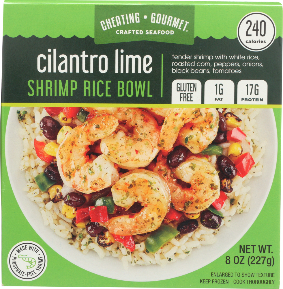 CHEATING GOURMET: Bowl Cilantro Lime Shrimp Rice, 8 oz - 0858175003667
