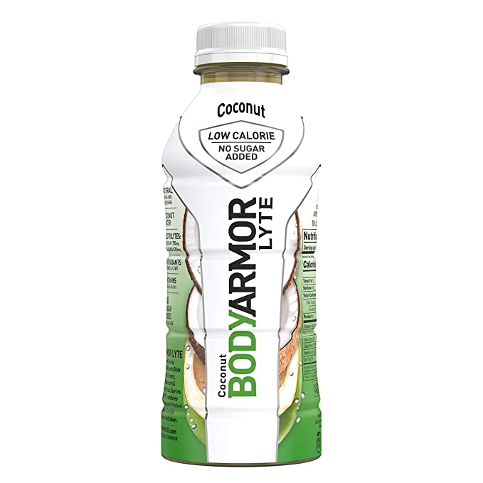  BODYARMOR LYTE Sports Drink Low-Calorie Sports Beverage, Coconut, Natural Flavors With Vitamins, Potassium-Packed Electrolytes, No Preservatives, Perfect For Athletes, 16 Fl Oz  - 858176002775