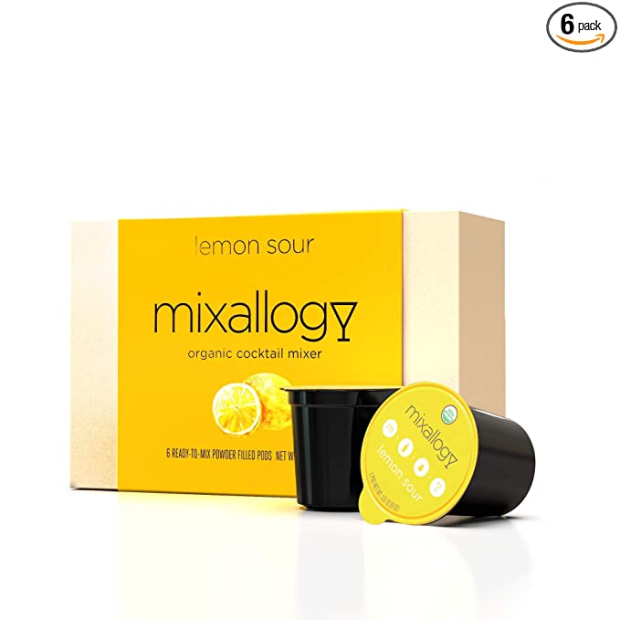  mixallogy Lemon Drop Powdered Cocktail Mix, USDA Certified Organic - 6 Servings  - 858234007025