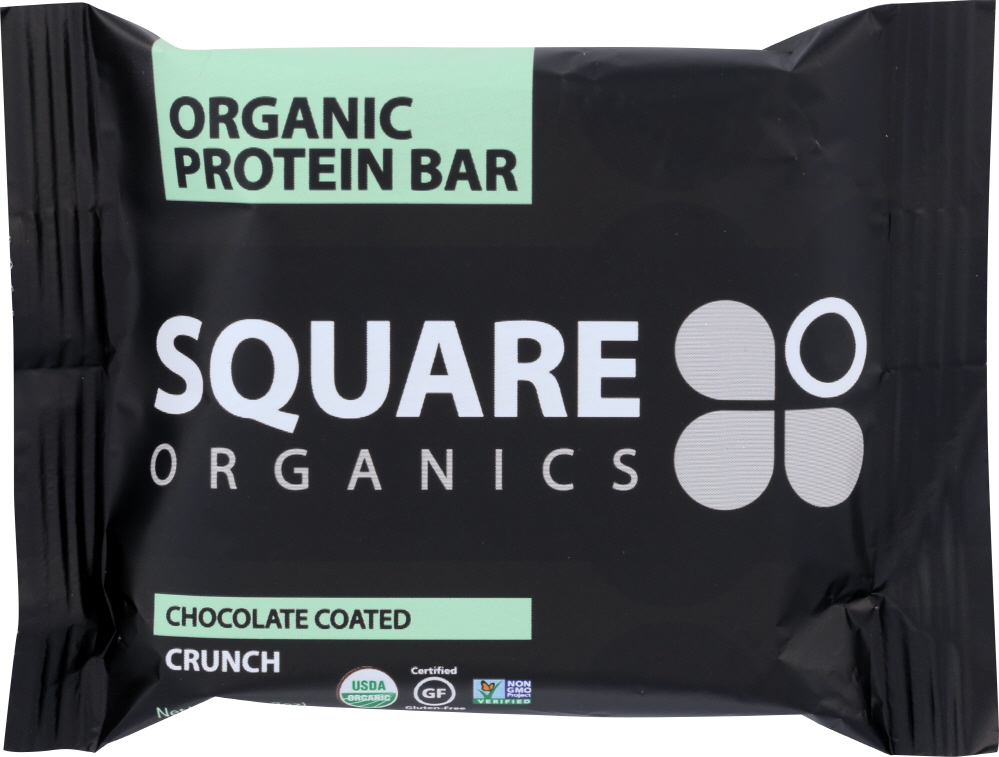 SQUARE ORGANICS: Bar Protein Chocolate Coated Crunch, 1.7 oz - 0858236003018